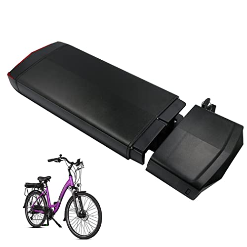 SSCYHT Batería de Bicicleta eléctrica para Rack Trasero 36V 17.5AH electrica Bicicleta Litio Bateria, con Cargador Cerradura Antirrobo Soporte Trasero para 1000W 750W 500W 350W Motor Cover