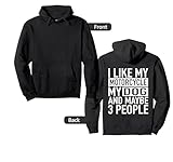 Funny Biker Shirt I like My Motorcycle, Dog & Maybe 3 People Pullover Hoodie