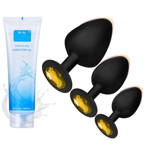 Analplug# für Frauen Männer, Sexspielzeug Analplug Set mit Gleitgel, Silikon Anal Plugs, Großes, Mittleres und Kleines, für Anfänger, Frauen, Männer Paare
