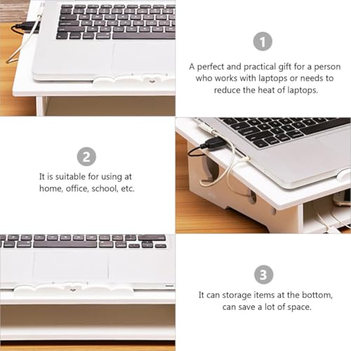 Soporte portátil para laptop Toddmomy blanco miniatura 3