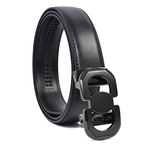 Image of WildHorn Men's Leather Belt Gift Set | Genuine Leather belt Strap with 2 Interchangeable Buckles | Formal & Casual Wear Adjustable Belt | Automatic lock leather belt for men