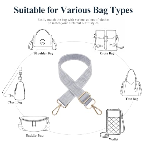 Image of Long Keeper Purse Strap Wide 3.8cm Shoulder Strap Crossbody Bag Strap Replacement Adjustable Guitar Straps for Women Handbags