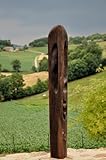 TOTEM - scultura in legno Iroko, unicaScultura in legno di Iroko, realizzata a mano nel 1980 da Roberto Tagliazucchi.