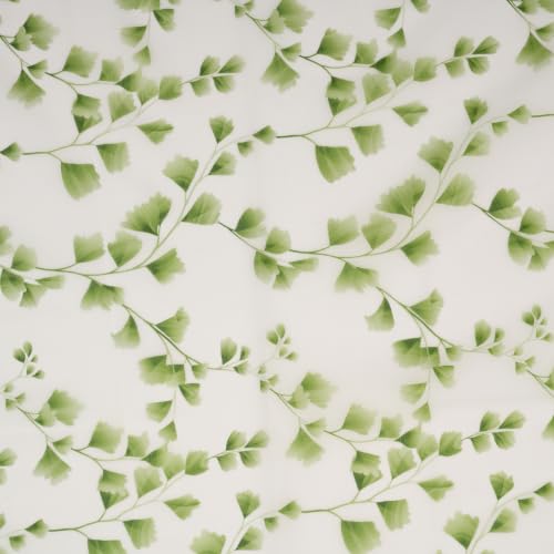 Image of Wakefit PEVA Plastic Printed Shower Curtain 7 Feet | 12 Free Hooks | No Smell, Toxin Free PEVA Plastic | Waterproof Bathroom Curtain | Curtain for Balcony | Height 7ft & Width 6ft | Creeping Green