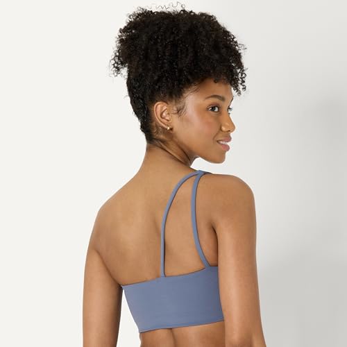 Image of Amazon Essentials Women's Active FormFlex Buttery Soft Light Support One Shoulder Strappy Back Sports Bra