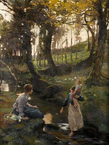 Toile artiste célèbre Elizabeth Adela Stanhope Forbes, portrait de prestige pour décoration murale