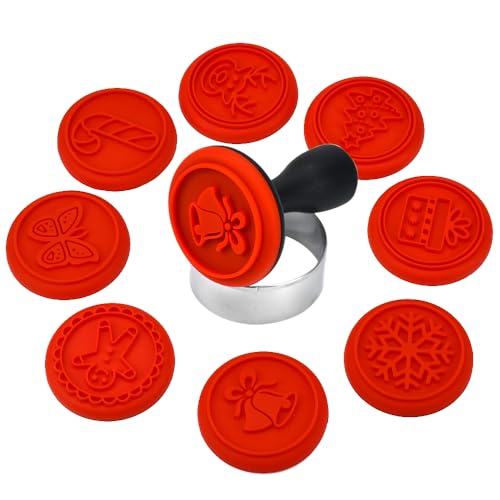 HEKOBAG 8 Stück Keksstempel Weihnachten Plätzchenstempel Ausstechstempel...