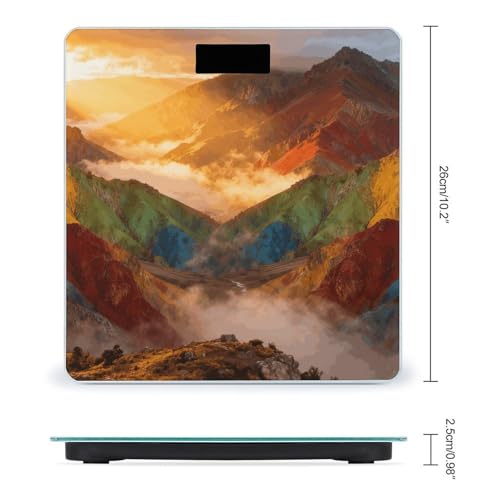 Báscula Digital de Baño Colorful Mountain con LCD miniatura 2