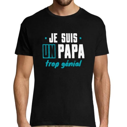 T-shirt homme humoristique Papa rigolo : vêtement cadeau anniversaire original
