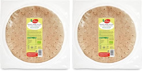 El Granero Integral - Bases de Pizza con Trigo Sarraceno Sin Gluten BIO - 2 Und. 250 g - Alto Contenido en Fibra y Minerales - Aptas para Veganos y Celíacos (Paquete de 2)