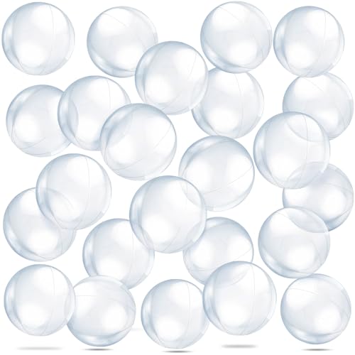Yinder 24 Pieces Clear Inflatable Beach Ball 6 Inches Cartoon Sponge Party Bubble Decoration Pool Floating Ball Under The Sea Party Summer Pool Supplies