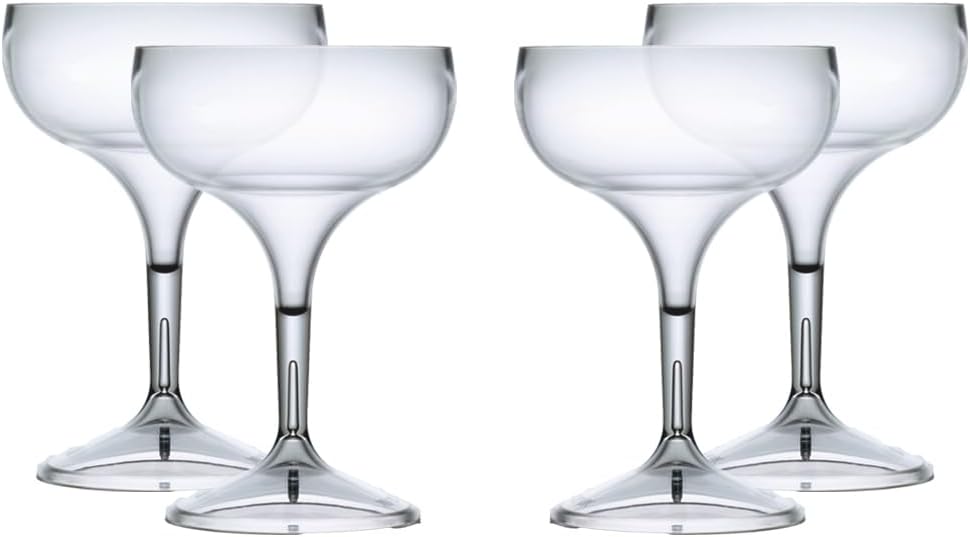 Quality Reusable Polycarbonate Plastic Coupe Cocktail Glasses Unbreakable (4)