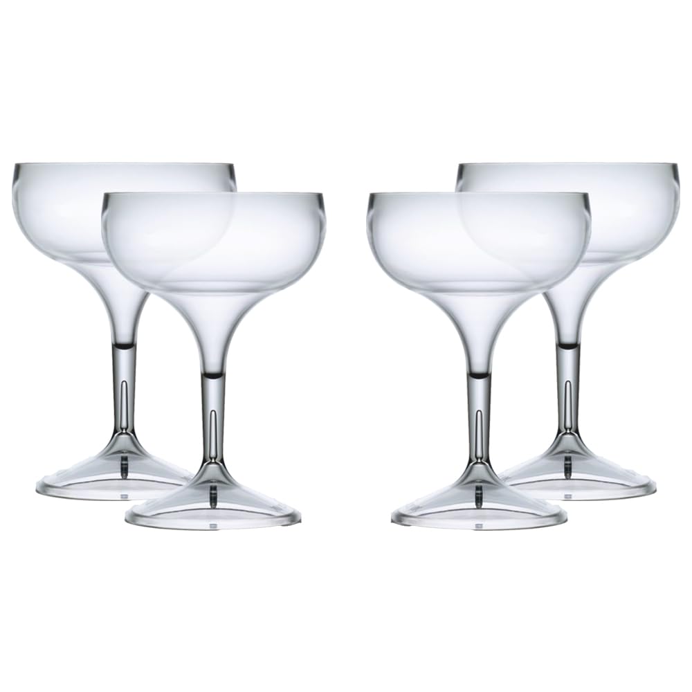 Quality Reusable Polycarbonate Plastic Coupe Cocktail Glasses Unbreakable (4)