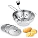 Produktbild vvhippo Passiergerät Edelstahl, Passiergerät aus Edelstahl mit 3x Siebeinsatz, kartoffelpresse Passiersieb für Tomatensoße, Apfelmus, Püree, Kartoffelpüree, Marmelade, Babynahrung