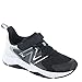 New Balance Kid's Rave Run V2 Hook & Loop Running Shoe, Black/White, 7 Big Kid
