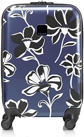 Tripp BlueWhite Lily Cabin 4 Wheel Suitcase