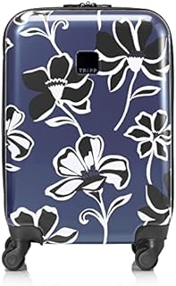 Tripp BlueWhite Lily Cabin 4 Wheel Suitcase