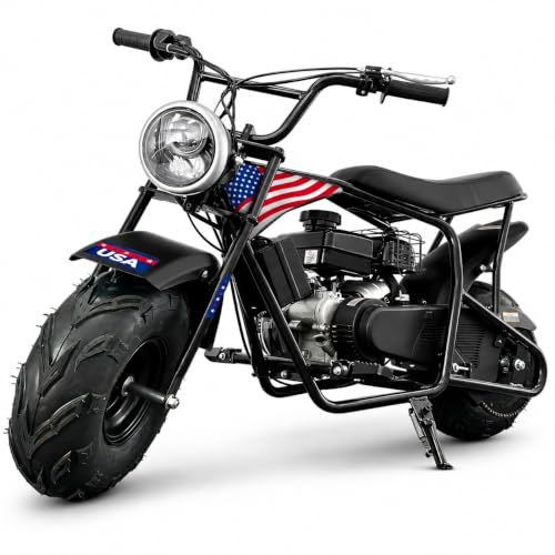 XtremepowerUS Mini Bike 99cc Gas Powered 4-Stroke Engine, 3....