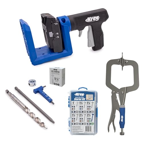 Image of Kreg Pocket-Hole Jig 520PRO - Easy Clamping & Adjusting - 360 Rotating Handle - 260 Screws - For Materials 1/2" to 1 1/2" Thick