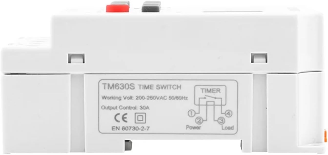 AC 220V DC 12V Second Setting Digital Timer Switch 24hr 7 Days Weekly Programmable Time Relay Voltage Output High Load Power 30A(110V)