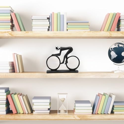 Estatua decorativa bicicleta ciclismo moderna negra miniatura 2