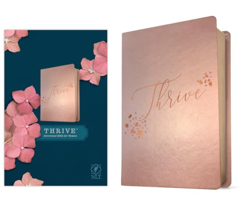 Image of NLT THRIVE Devotional Bible for Women (LeatherLike, Rose Metallic)