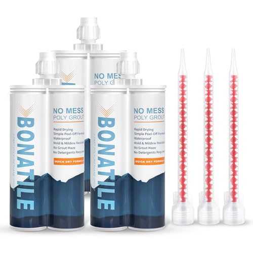 3 Pack Epoxy Tile Grout White 19oz Waterproof Dual Tube for Tile Repair