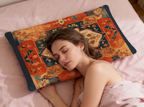 Housse de Coussin Velours 50x70 Rectangulaire Rouge avec Fermeture Eclair O-781B - 7