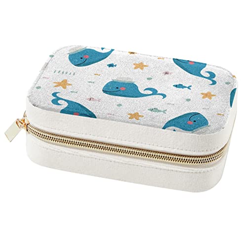 Boîte à bijoux portable pour bagues et colliers avec motif dauphin marin - 2