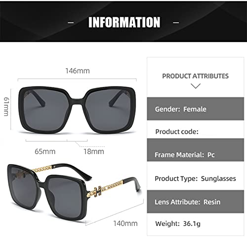HMRGLMIE-large frame personalized rivet sunglasses chain leg street photography3