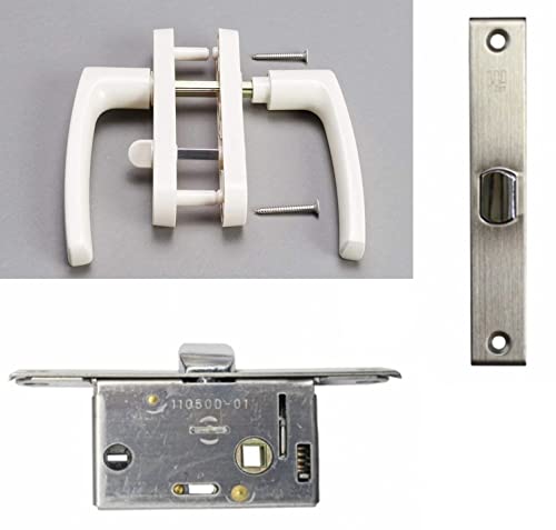 レバーハンドルセット台座ビス付+浴室ドアラッチ・パナソニックユニットバス用 レバーハンドルセットKC980161Z後継KC980161Z2 + 浴室ドアラッチRL4SF0171後継RL4SF0171ZZ セット