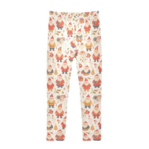 KLL Christmas Texture Gnomes Red Candies Toddler Girl Legging Fashion High Waisted Athleisure Pants Running - Main Image