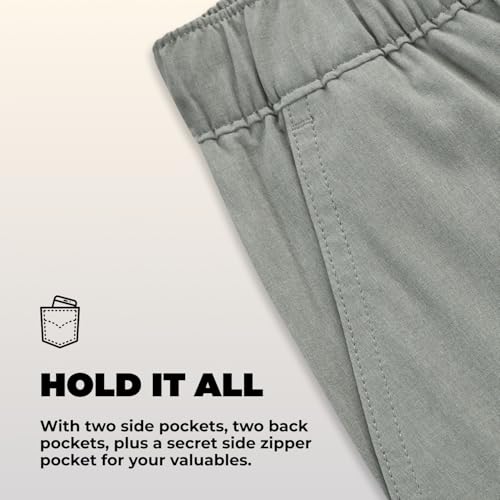 Image of Chubbies Everywear Men's Shorts - Mens Shorts Casual 6in Inseam, Elastic Waist, Water-Resistant, Zipper Pocket