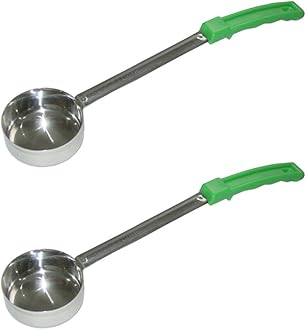 2 or4 Ounce Solid Stainless Steel Portion Control Ladle Spoon for Pizza Sauce Serving Spoons Portion Ladle 2 pcs (4 Ounce)