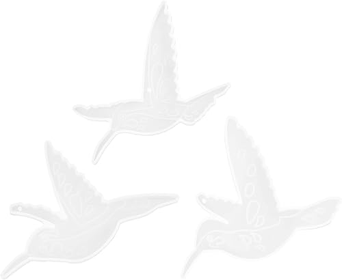 EXCEART 3 piezas de colibrí de silicona duradera para pájaros, suministros de manualidades, materiales para crear adornos y decoraciones únicos,
