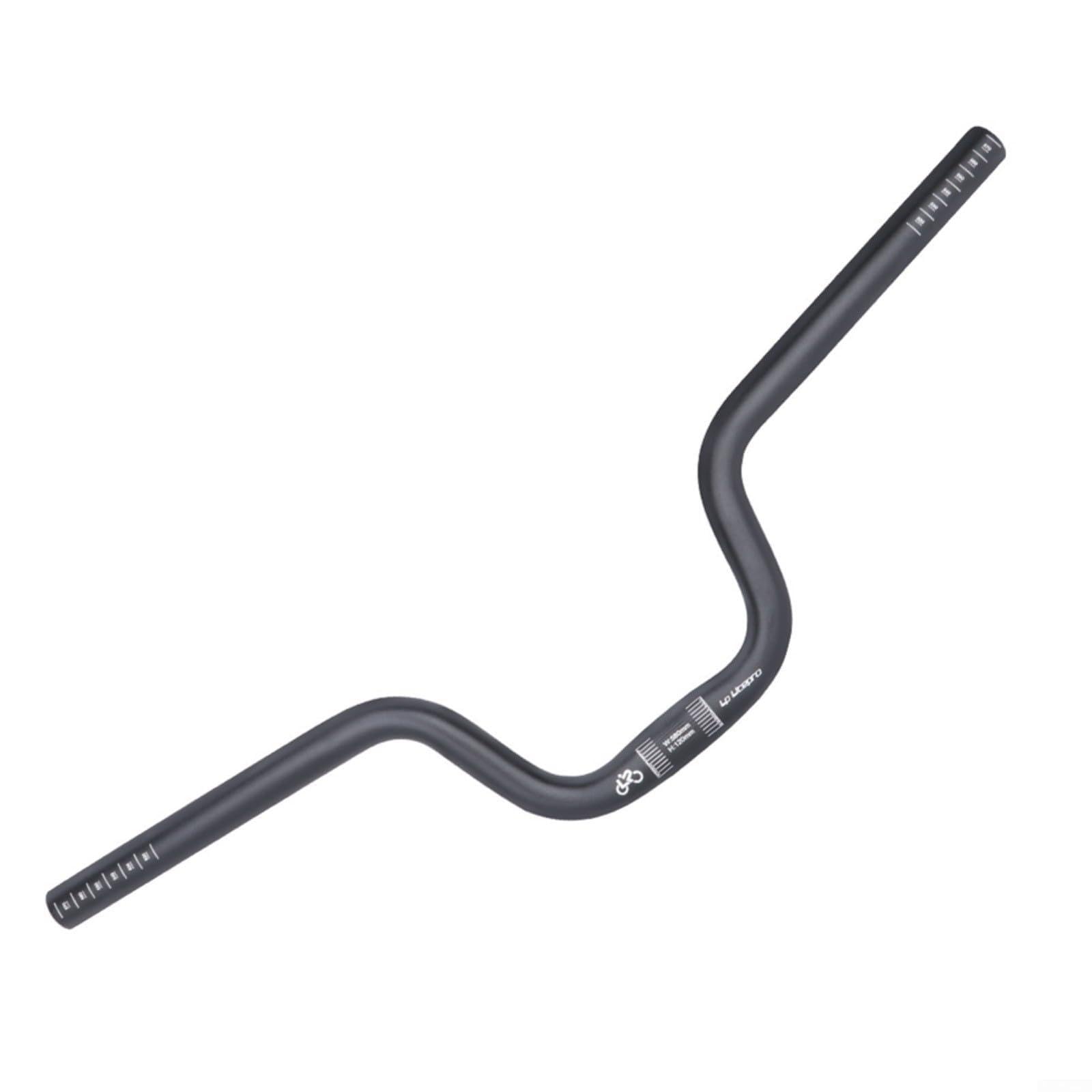 CNANRNANC Folding Bike Handlebar, Aluminum Alloy High Rise Bar For Brompton Folding Bicycle, Enhanced Control And Comfort Upgrade(25.4 * 580 * 120mm black)