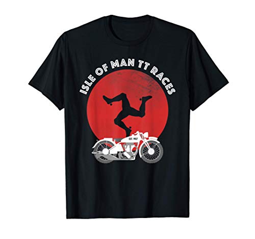 マン島TTレースヴィンテージレトロマンクスデザイン Tシャツ