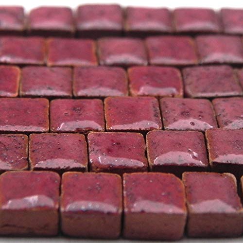 Mini Mosaiksteine 5x5mm, 1000 Stück, Weinrot, RV01