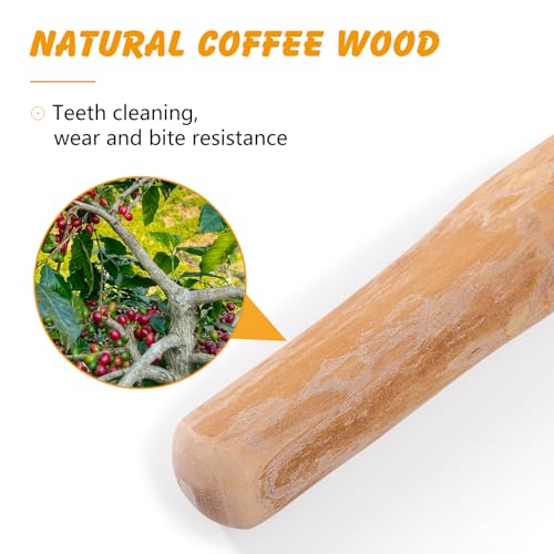RAYITO 3 Pack Coffee Wood Dog Chew Toy, S - Image 3