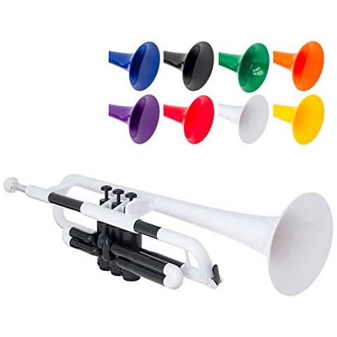 pBone Jiggs pTrumpet Plastic Trumpet w/Gig Bag and 3C and 5C Mouthpieces, White, (PTRUMPET1W) Cover