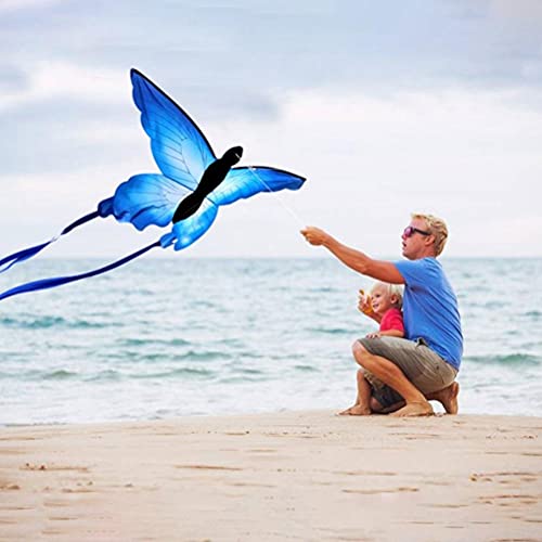 Schmetterling-Drachen, wunderschöner blauer Schmetterlings-Drachen für Outdoor-Spiele und Aktivitäten, Drachenfliegen… – Bild 8