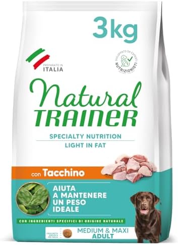 Natural Trainer Ideal Weight Medium&Maxi Cibo Per Cani Adulti Lig...