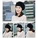 Fashionable Skull Hat with Plush Rabbits Furs Flower Decors Pullover Brimless Hat for Women Winter Head Accessory Rabb Gray