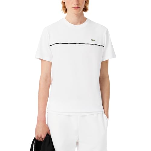 Reviews de Lacoste Blanc comprados en linea. 47 Lacoste - Playera de Manga Corta con Cuello Redondo y Ajuste Regular para Hombre, Blanco, Large