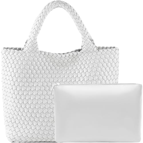 Image of JINMANXUE Fashion Woven Bag Shopper Bag Travel Handbags and Purses Women Tote Bag Large Capacity Shoulder Bags