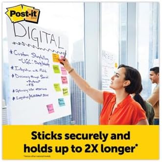 Miniatura 4 de Post-it Almohadillas de caballete súper adhesivas de orientación vertical autoadhesiva, paquete económico, regla cuadrilátero (1 sqin), 25 x 30,