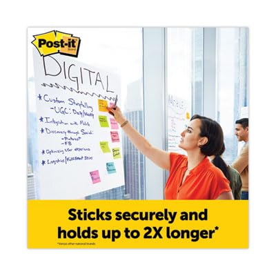 Post-it Easel Pads Super Sticky Vertical-Orientation Self-Stick Easel Pad Value Pack, Quadrille Rule (1 sq/in), 25 x 30, White, 30 Sheets, 4/Carton