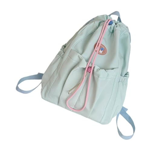 Mochila versátil verde para escapadas de fin de semana y gimnasio de estudiantes