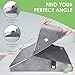 Cushy Form Wedge Pillows for Sleeping - Multipurpose Memory Foam Bed Support Rest & Knee Pillow for Back, Neck & Post-Surgery, Versatile Snoring Relief Back Pillow for Bed - Gray﻿