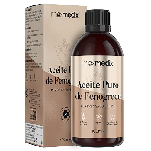 Aceite de Fenogreco 100ml, 100% Puro y Natural Por Prensado en Frío, Vegano - Aceite de Masaje para...